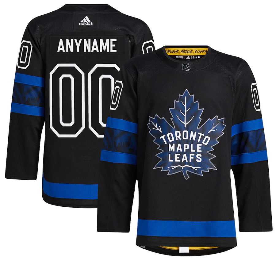 Mens Toronto Maple Leafs Custom X Drew House Adidas Black Alternate NHL Jersey